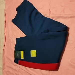 NEW Jogger Ultrasoft fleece kids pants blue/red